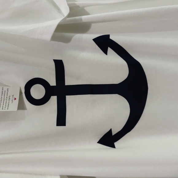 NET Made with Love ❤️ Anchor ⚓ Cotton Blend Open Shoulder Dress Large #821 - Picture 4 of 5